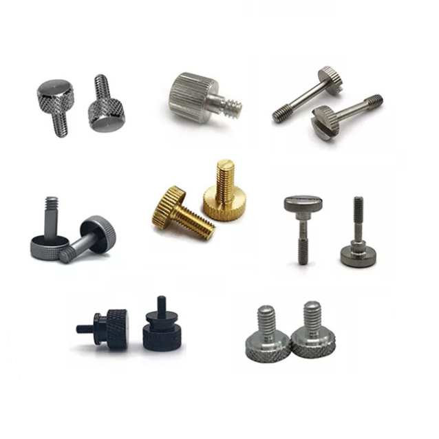 برغي إبهام برأس مخرش، من الفولاذ المقاوم للصدأ